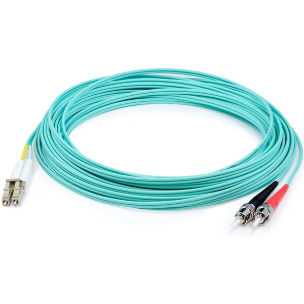 Add-On This Is A 3M Lc (Male) To St (Male) Aqua Duplex Riser-Rated Fiber ADD-ST-LC-3M5OM4 - main
